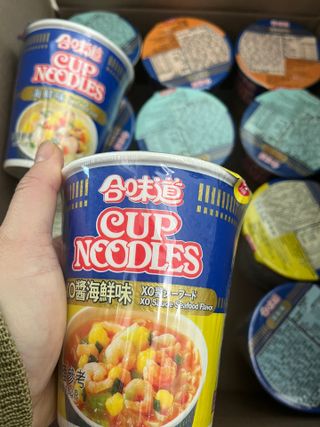 NISSIN 닛신 컵누들  4종 - 씨푸드오리지날, 씨푸드 스파이시, 씨푸드 커리, 씨푸드 XO소스 — 4.5점을 준 리뷰어가 2022년 3월 올린 사용 사진