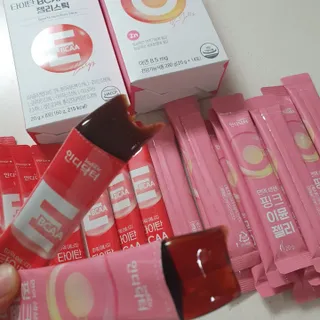 인디닥터 면역 생생 핑크 이뮨 젤리 + 타이탄 BCAA 프로틴 젤리스틱 — 5점을 준 리뷰어가 2022년 4월 올린 사용 사진
