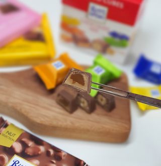 리터스포트 컬러풀 버라이어티 2종, 넛셀렉션 1종, 카카오셀렉션 1종, 초코큐브 초콜릿믹스 — 5점을 준 리뷰어가 2021년 1월 올린 사용 사진