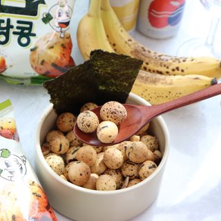 오리온 오징어땅콩의 짭짤고소 신제품, 구운김땅콩 — 5점을 준 리뷰어가 2022년 5월 올린 사용 사진