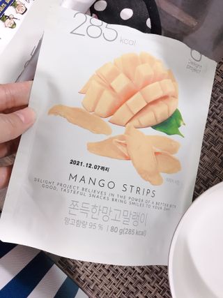 딜라이트 프로젝트 쫀득한 망고말랭이 5입 기획상품 — 4점을 준 리뷰어가 2021년 7월 올린 사용 사진
