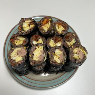 해풀잎 누구나 김밥*1ea [(혼합야채 35g *1ea,  김밥김 (5g, 5ea),  양념간장 (6g, 5ea), 참기름(5g, 2ea)] — 5점을 준 리뷰어가 2022년 5월 올린 사용 사진