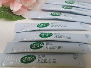 셀렉스스포츠 셀렉스 밀크세라마이드 저분자피쉬콜라겐 28포 X 1박스 — 5점을 준 리뷰어가 2021년 7월 올린 사용 사진