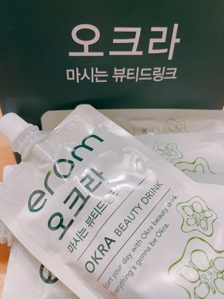 [이롬] 오크라 마시는 뷰티드링크 100mL x 20입 — 5점을 준 리뷰어가 2022년 7월 올린 사용 사진