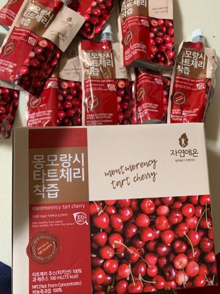 자연에온 몽모랑시 타트체리 착즙 100mL 10개입 2BOX — 4.5점을 준 리뷰어가 2020년 12월 올린 사용 사진