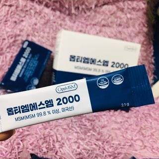 바른비타민 옵티엠에스엠2000 1박스 60포 관절 연골 복합건강기능식품 — 5점을 준 리뷰어가 2021년 6월 올린 사용 사진