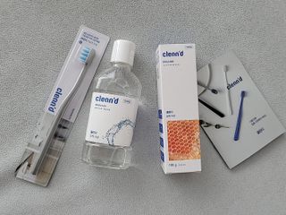 주식회사 클린디 [클린디]🌿민트향으로 상쾌하게, 단짝가글 + 맞춤 칫솔 + 치약 세트🦷 — 4점을 준 리뷰어가 2021년 12월 올린 사용 사진