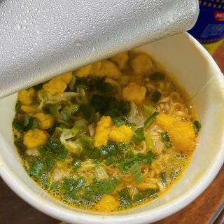 NISSIN 닛신 컵누들  4종 - 씨푸드오리지날, 씨푸드 스파이시, 씨푸드 커리, 씨푸드 XO소스 — 4점을 준 리뷰어가 2021년 12월 올린 사용 사진