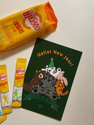 광동제약 [광동] 비타500데일리스틱 70포X2개 + 뚱랑이엽서 + 쇼핑백 증정 — 5점을 준 리뷰어가 2022년 1월 올린 사용 사진