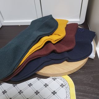 [사이즈가 있는 양말 필로이] 남/여 골지 발목 양말 4족 세트 남【S, M, L, XL】여【S, M, L】_컬러 랜덤 — 5점을 준 리뷰어가 2022년 6월 올린 사용 사진