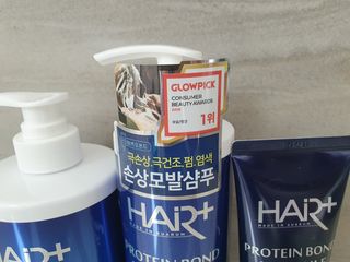 헤어플러스 단백질탈모샴푸 500ml+단백질본드앰플 145ml — 5점을 준 리뷰어가 2021년 3월 올린 사용 사진