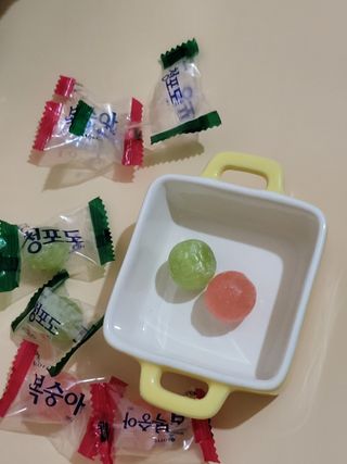 청포도캔디 복숭아캔디 — 3.5점을 준 리뷰어가 2022년 11월 올린 사용 사진