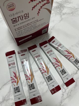 하루 1포로 콜레스테롤, 유산균, 고역가 소화효소까지 한번에 섭취! 다온바이오 홍자임 1개월분(30포) — 5점을 준 리뷰어가 2023년 2월 올린 사용 사진