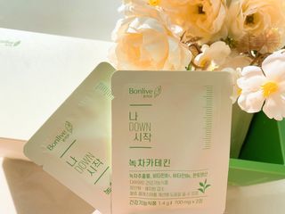 12월 15일 출시, 건강기능식품 브랜드 본리브 나 다운 시작 제품 3종 — 5점을 준 리뷰어가 2021년 1월 올린 사용 사진