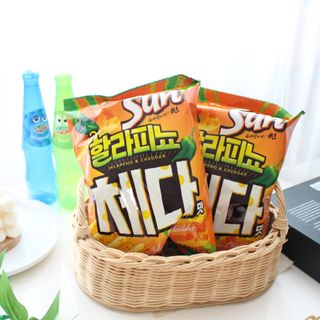 강렬한 태양의 맛 썬의 신제품, 썬 할라피뇨체다 — 5점을 준 리뷰어가 2022년 6월 올린 사용 사진