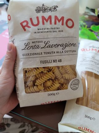 이탈리안 프리미엄 파스타 룸모 Rummo 파스타 2종 + 바질 페스토 + 블랙 트러플 페이스트 — 5점을 준 리뷰어가 2021년 7월 올린 사용 사진