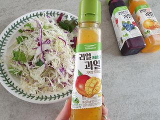 [풀무원] 리얼 과일  저지방 드레싱 240g 3종 — 5점을 준 리뷰어가 2021년 3월 올린 사용 사진