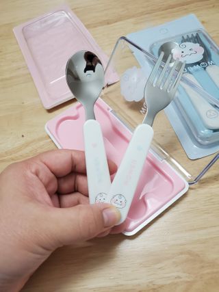 유비맘 스푼포크 케이스 세트 1+1 _컬러랜덤 발송 — 5점을 준 리뷰어가 2021년 2월 올린 사용 사진