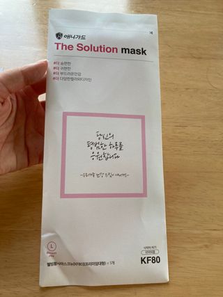 [이지아 마스크] 애니가드 더솔루션마스크 KF80 대형 컬러 4종 — 5점을 준 리뷰어가 2021년 6월 올린 사용 사진
