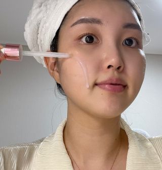 나우 [리브엠] 123억개 엑소좀으로 채운 눈부신 광채, 엑소코어 화이트닝 텐션 앰플 — 5점을 준 리뷰어가 2023년 11월 올린 사용 사진