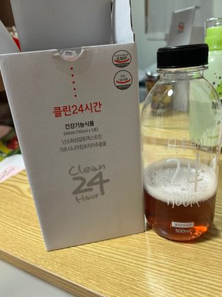 클린24시간 1BOX(5포) + 전용보틀(500ml) — 5점을 준 리뷰어가 2023년 3월 올린 사용 사진
