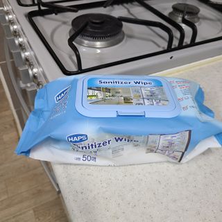 햅스 세균없는 주방 대형 2팩, HAPS sanitizer wipe — 5점을 준 리뷰어가 2022년 2월 올린 사용 사진