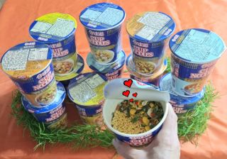 NISSIN 닛신 컵누들  4종 - 씨푸드오리지날, 씨푸드 스파이시, 씨푸드 커리, 씨푸드 XO소스 — 5점을 준 리뷰어가 2022년 2월 올린 사용 사진