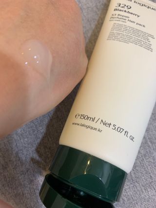 라로지크 X3 리페어 퍼퓸 헤어팩 150mℓ — 4점을 준 리뷰어가 2021년 12월 올린 사용 사진