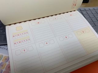 리훈 곰부 세우는 체크리스트 위클리 탁상 플래너 주간 일주일 계획표 — 4.5점을 준 리뷰어가 2023년 2월 올린 사용 사진