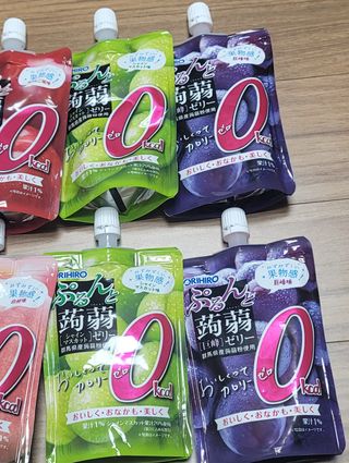 ORIHIRO 오리히로 곤약젤리 제로칼로리 130g 4종 4팩(맛별로 1팩씩) — 5점을 준 리뷰어가 2023년 2월 올린 사용 사진