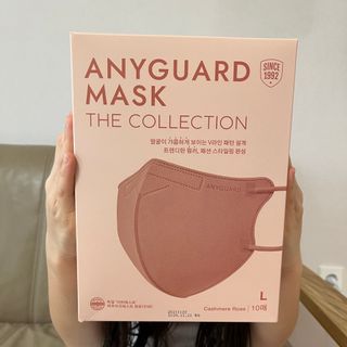 애니가드 셋업마스크 4컬러 각 10매입 [크리미베이지, 캐시미어로즈, 초콜렛브라운, 미드나잇네이비] — 5점을 준 리뷰어가 2022년 2월 올린 사용 사진