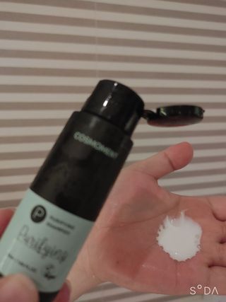 코스모먼트 부스티모 부스팅샴푸60ml + 비듬세정 진정샴푸50ml — 5점을 준 리뷰어가 2022년 1월 올린 사용 사진