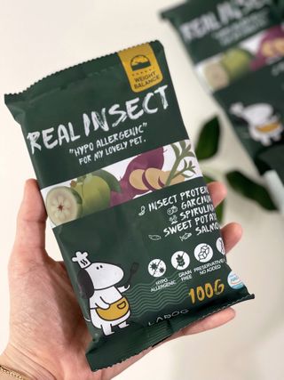 [푸디웜] 라포그  리얼인섹트 웨이트밸런스 저알러지 강아지 사료  1.2KG — 5점을 준 리뷰어가 2022년 7월 올린 사용 사진