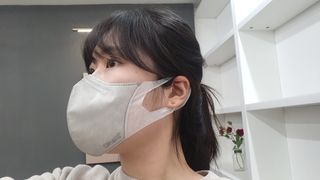 끌린에르 스포츠 귀편한 새부리형 마스크 — 4점을 준 리뷰어가 2022년 2월 올린 사용 사진