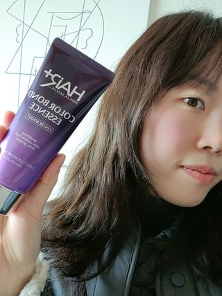 헤어플러스 컬러본드 샴푸300+트리트먼트300+에센스95 — 5점을 준 리뷰어가 2021년 3월 올린 사용 사진
