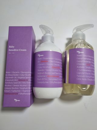 빅그린 베이비라인 3종세트 - 샴푸앤바디워시500ml,올인원로션500ml,바디크림170ml — 5점을 준 리뷰어가 2022년 11월 올린 사용 사진