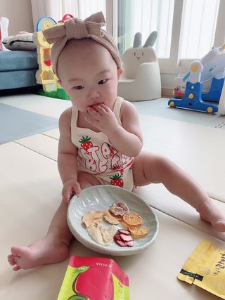 아비삭과일칩 5종 /딸기,사과,배,귤,무화과 5종 — 5점을 준 리뷰어가 2021년 4월 올린 사용 사진