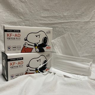 JHWORLD 스누피 마스크 정품 스누피 KF-AD 국내 비말차단 아동용 성인용 일회용 덴탈마스크 50매 — 5점을 준 리뷰어가 2021년 6월 올린 사용 사진