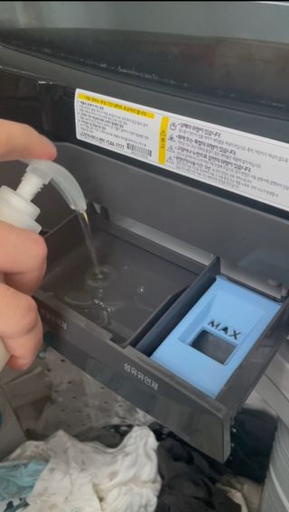 베베숲 홈 아기 세탁세제 브리즈가든향 — 5점을 준 리뷰어가 2024년 7월 올린 사용 사진