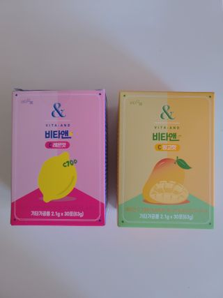 비타앤C 레몬맛, 망고맛 — 5점을 준 리뷰어가 2021년 5월 올린 사용 사진