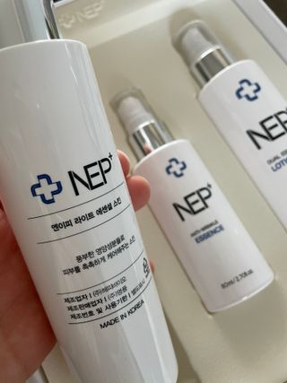 SOONWITH 순위드 NEP+ 스킨케어 3종 세트 — 3.5점을 준 리뷰어가 2021년 4월 올린 사용 사진