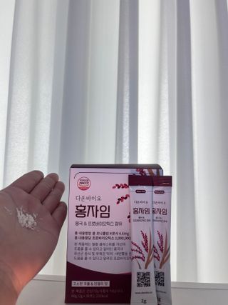 하루 1포로 콜레스테롤, 유산균, 고역가 소화효소까지 한번에 섭취! 다온바이오 홍자임 1개월분(30포) — 5점을 준 리뷰어가 2022년 12월 올린 사용 사진
