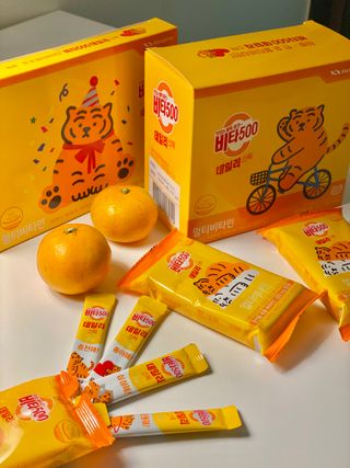 광동생활건강 [광동] 비타500데일리스틱  ★빼빼로데이★ 30포+70포+ 뚱랑이스티커+빼빼로+쇼핑백 — 5점을 준 리뷰어가 2022년 11월 올린 사용 사진