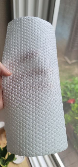 부직포나라 중금속유해물질ZERO 뜯어쓰는 주방 일회용수세미 60매 2매 — 5점을 준 리뷰어가 2022년 9월 올린 사용 사진