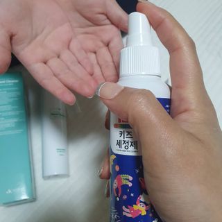 셀바이져 항균 스프레이 핸드워시 + 키즈세정제 SET — 5점을 준 리뷰어가 2021년 3월 올린 사용 사진
