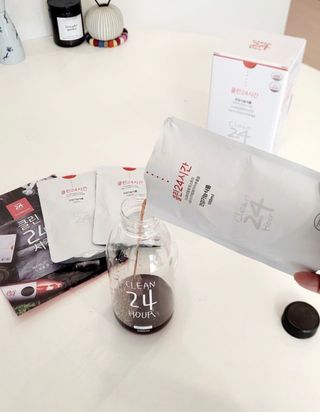 클린24시간 1BOX(5포) + 전용보틀(500ml) — 4점을 준 리뷰어가 2022년 10월 올린 사용 사진