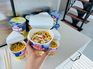 NISSIN 닛신 컵누들  4종 - 씨푸드오리지날, 씨푸드 스파이시, 씨푸드 커리, 씨푸드 XO소스 — 4점을 준 리뷰어가 2022년 11월 올린 사용 사진