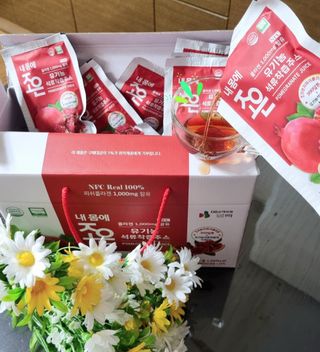 농업회사법인조은 유기농 석류 NFC 착즙주스 70ml 30포 — 5점을 준 리뷰어가 2021년 10월 올린 사용 사진