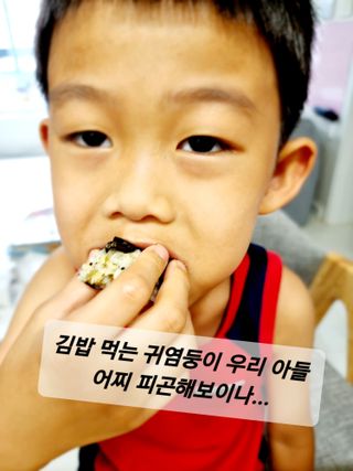 해풀잎 누구나 김밥*1ea [(혼합야채 35g *1ea,  김밥김 (5g, 5ea),  양념간장 (6g, 5ea), 참기름(5g, 2ea)] — 5점을 준 리뷰어가 2022년 7월 올린 사용 사진