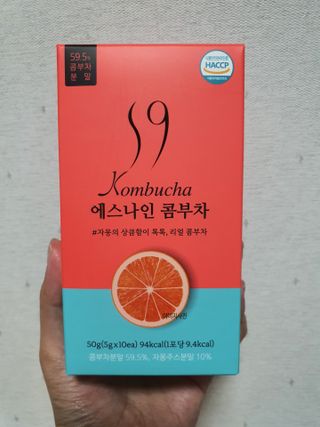 리넥무역 에스나인 콤부차 건강발효 콤부함량59 자몽 5gx10포 — 5점을 준 리뷰어가 2021년 7월 올린 사용 사진